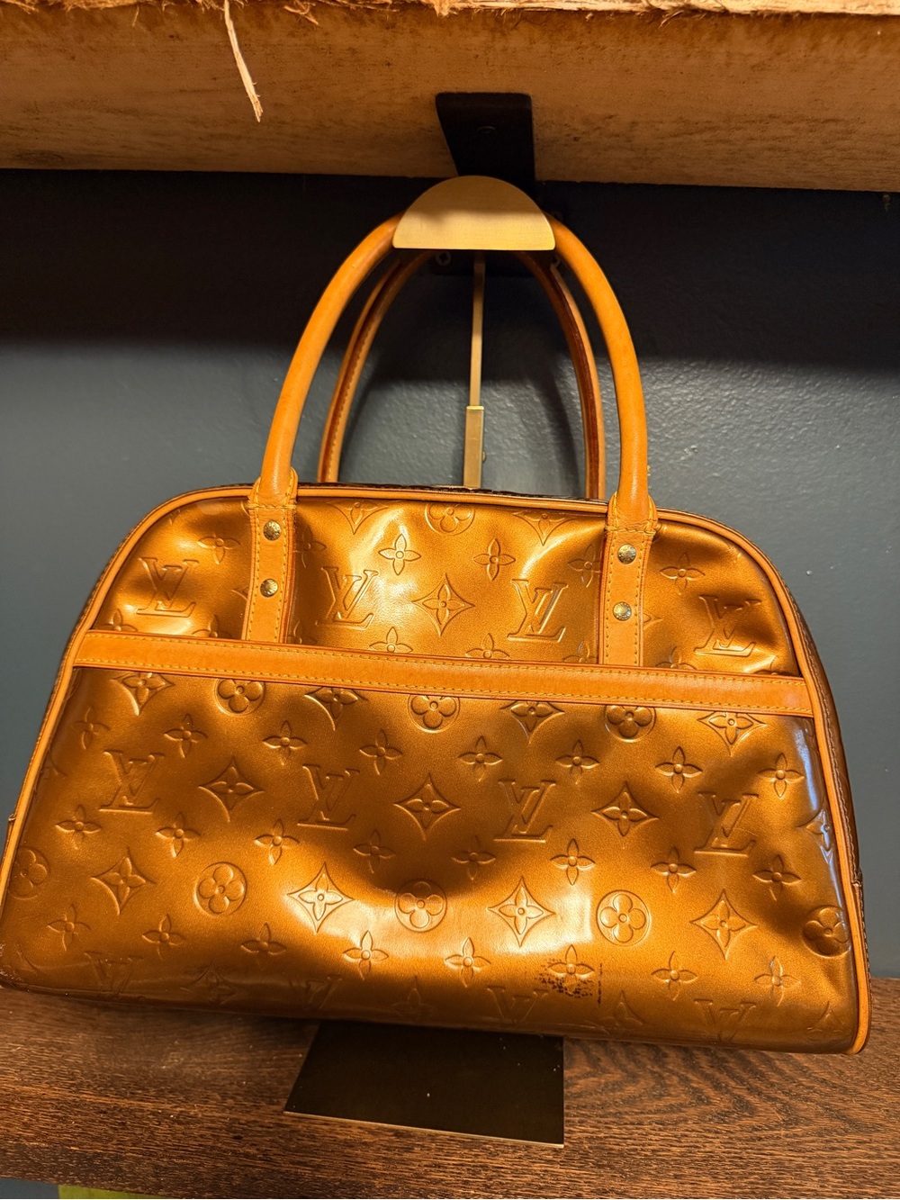 New Arrival- Louis Vuitton Amber Monogram Vernis Satchel